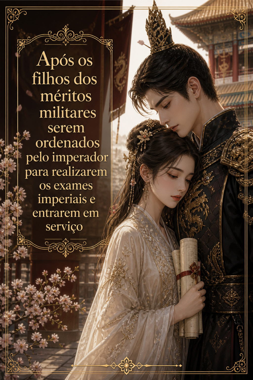 Após os filhos dos méritos militares serem ordenados pelo imperador para realizarem os exames imperiais e entrarem em serviço
